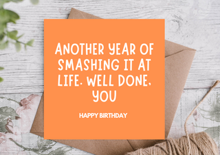 Funny Birthday Card – Crushing Life Another Year, Congrats!