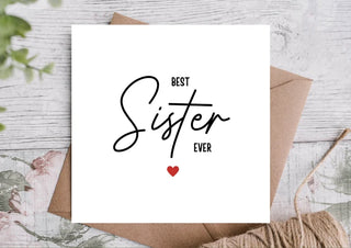 Sister Birthday Card / Happy Birthday Card / Card for Sister / Amazing Sister / Kraft Envelope / Greeting Card /