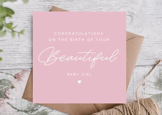New Baby Girl Card / New Baby Card / Baby Card / Premium New Baby Card / Baby Boy/ Girl Card / Eco Friendly Card / A5 Card