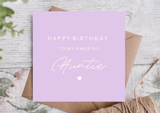 Birthday Card for Auntie / Card for Auntie / Card for Auntie / Eco Friendly / Birthday Card Auntie /