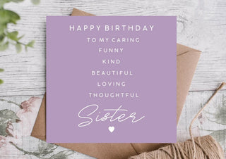 Birthday Card for Sister / Card for Sister / Card for Sister / Eco Friendly / Birthday Card Sister / Best Sister