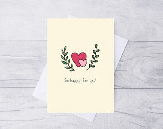 Wedding Card / New Marriage Card / Just Married / Congratulations Card / New Marriage / Kraft Envelope / Getting Married