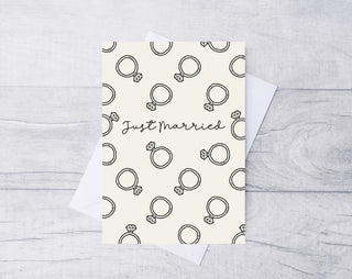 Wedding Card / New Marriage Card / Just Married / Congratulations Card / New Marriage / Kraft Envelope / Getting Married