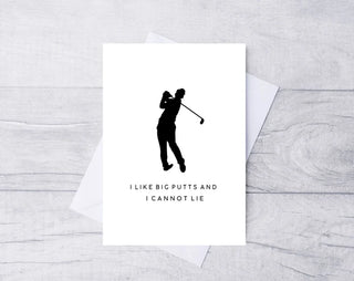 Birthday Card / Happy Birthday Card / Card for him/ Card for her / Kraft Envelope / Greeting Card / Golf Card
