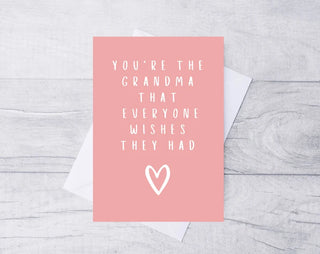 Birthday Card for Grandma / Card for Grandma/ Grandma Birthday / Eco Friendly / Birthday Card Grandma