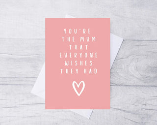 Birthday Card for Mum / Card for Mum / Card for Mother / Eco Friendly / Birthday Card Mum /