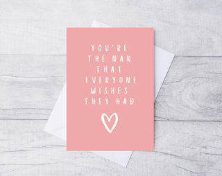 Birthday Card for Nan / Card for Nan / Card for Nan / Eco Friendly / Birthday Card Nan/