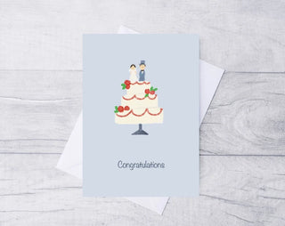 Wedding Card / New Marriage Card / Just Married / Congratulations Card / New Marriage / Kraft Envelope / Getting Married
