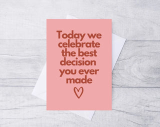 Anniversary Card | Card For Husband / Wife / Boyfriend / Girlfriend / Partner | Cute Anniversary Card /
