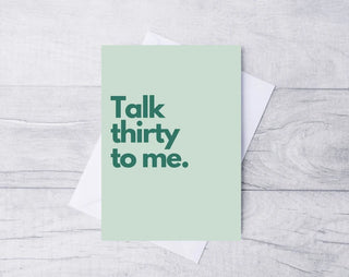 30th Birthday Card / Happy Birthday Card / Card for Boyfriend / Card for him / ECO Friendly /100% Recycled Card / Kraft Envelope