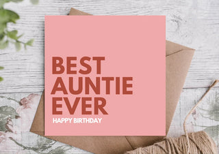 Birthday Card for Auntie / Card for Auntie / Card for Auntie / Eco Friendly / Birthday Card Auntie