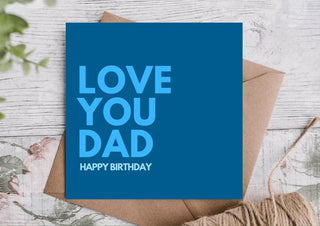Dad Birthday Card / Happy Birthday Card / Card for him / Kraft Envelope / Greeting Card /