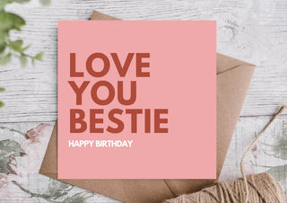 Birthday Card for Bestie / Card for Bestie/ Card for Bestie / Eco Friendly / Birthday Card Bestie/ Best Friend