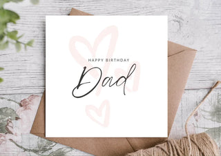 Dad Birthday Card / Happy Birthday Card / Card for him / Kraft Envelope / Greeting Card /