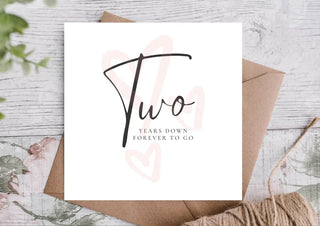 Anniversary Card / Card For Husband / Wife / Boyfriend / Girlfriend / Partner / Cute Anniversary Card / Two Year Anniversary / ECO Friendly