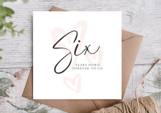 Anniversary Card / Card For Husband / Wife / Boyfriend / Girlfriend / Partner / Cute Anniversary Card / Six Year Anniversary / ECO Friendly