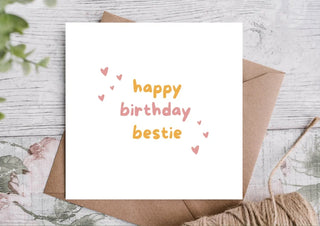 Birthday Card for Bestie / Card for Bestie/ Card for Bestie / Eco Friendly / Birthday Card Bestie/ Best Friend