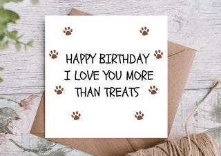 Dog Dad / Dog Mum /Birthday Card from the Dog / Birthday Card / Happy Birthday Card