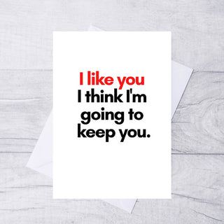 Valentines Card / Anniversary Card / Card for Him / Card for Her / A5 Card / 100% Recycled Card