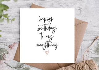 Birthday Card / Happy Birthday Card / Card for Boyfriend/ Girlfriend/ Partner/ Husband/ Wife / Card for him/ her