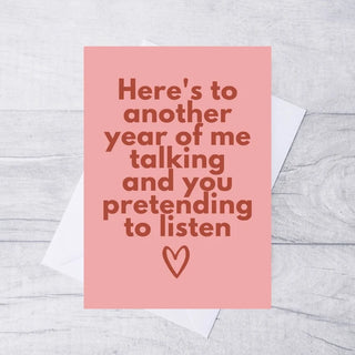 Funny Valentines Card / Valentines Card / Anniversary Card / Card for Him / Card for Her / A5 Card / 100% Recycled Card /