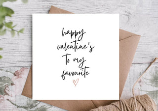 Valentines Card / Card for partner / Card for Him / Card for Her / Cute Valentines Card