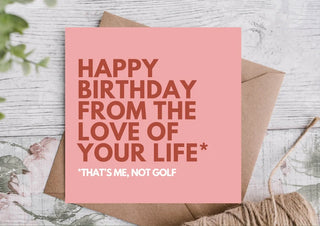 Golf Birthday Card / Happy Birthday Card / Funny Birthday Card / Card for him/ Card for her