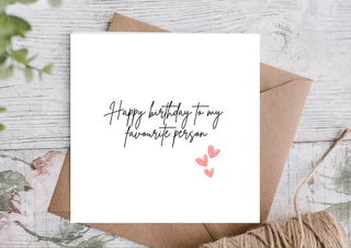 Birthday Card / Happy Birthday Card / Card for Boyfriend/ Girlfriend/ Partner/ Husband/ Wife / Card for him/ her