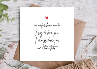 Valentines Card / Card for partner / Card for Him / Card for Her / Cute Valentines Card