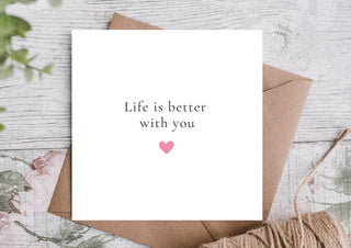 Valentines Card / Card for partner / Card for Him / Card for Her / Cute Valentines Card