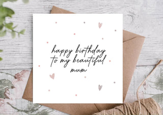 Birthday Card for Mum / Card for Mum / Card for Mother / Eco Friendly / Birthday Card Mum /