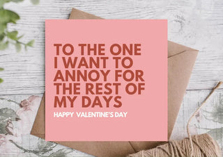 Valentines Day Card / Card for partner / Card for Him / Her / Cute Valentines Card
