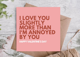 Valentine Day Card / Card for partner / Card for Him / Card for Her / Cute Valentines Card