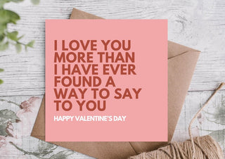 Valentines Day Card / Card for partner / Card for Him / Card for Her / Valentines Card