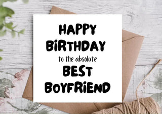 Birthday Card / Happy Birthday Card / Card for Boyfriend / Card for him / ECO Friendly