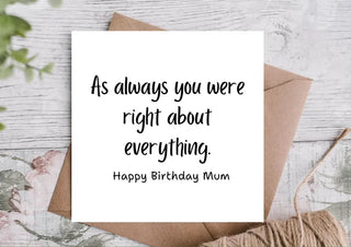 Birthday card for Mum / Happy Birthday Mum Card / Card for Mum / Card for Mother / Eco Friendly / Birthday Card Mum