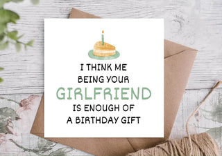 Funny Birthday Card / Happy Birthday Card / Card for Boyfriend / Card for him / ECO Friendly