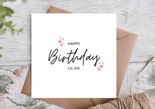 Sister Birthday Card / lil Sis Happy Birthday Card / Card for Little Sister / Amazing Sister / Little Sister Birthday Card