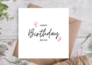 Sister Birthday Card / Big Sis Happy Birthday Card / Card for Big Sister / Amazing Sister / Big Sister Birthday Card / Greeting Card