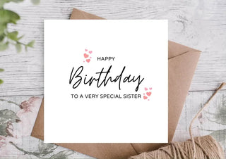 Sister Birthday Card / Happy Birthday Card / Card for Sister / Amazing Sister / Kraft Envelope / Greeting Card /