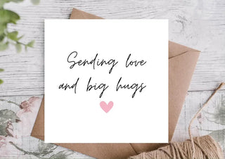 Sending Love & Hugs Sympathy Card / Thinking Of You Card / Condolence Card / Bereavement Card / Sorry For Your Loss Card / Support / Loss