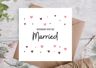 Woohoo You’re Married Card | Congratulation Card / Wedding Card / New Marriage Card / Just Married Card / Card for Him / Her
