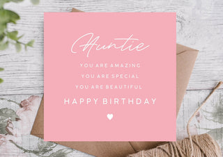 Birthday Card for Auntie / Card for Auntie / Card for Auntie / Eco Friendly / Birthday Card Auntie