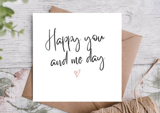 Valentines Card / Card for partner / Card for Him / Card for Her / Cute Valentines Card