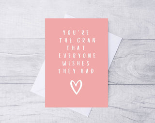 Birthday Card for Gran / Card for Gran / Gran Birthday / Eco Friendly / Birthday Card Nan/ Card for Grandma