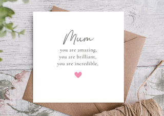 Mum birthday Card / Card for Mum / Mother Birthday Card