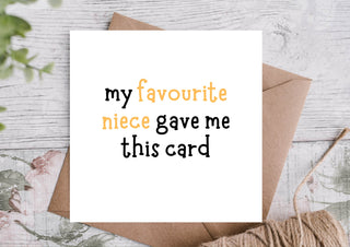 Auntie Birthday Card / Card for Auntie / Card for Auntie / Eco Friendly / Birthday Card Auntie / Card from Niece