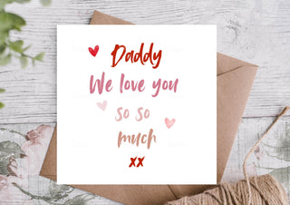 Father's Day Card / Father's Day Card from the kids /Card for Dad / Card for him/ Father's Day card from the family