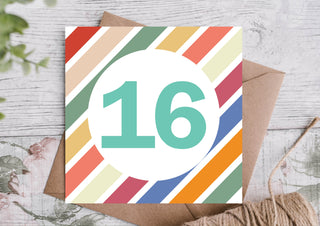 16th Milestone Birthday Card
