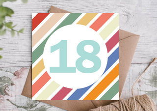 18th Milestone Birthday Card